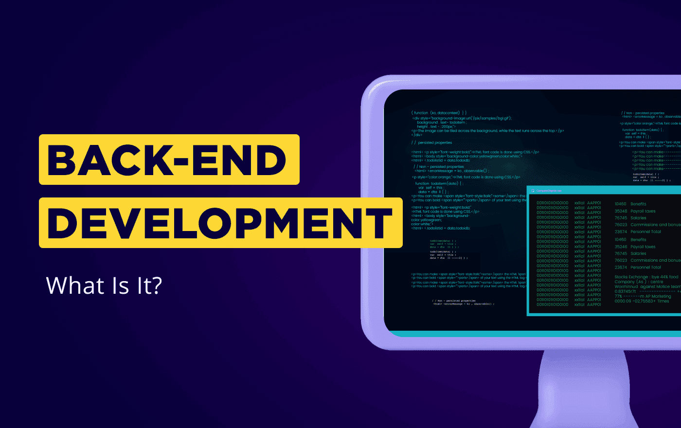Back-end development