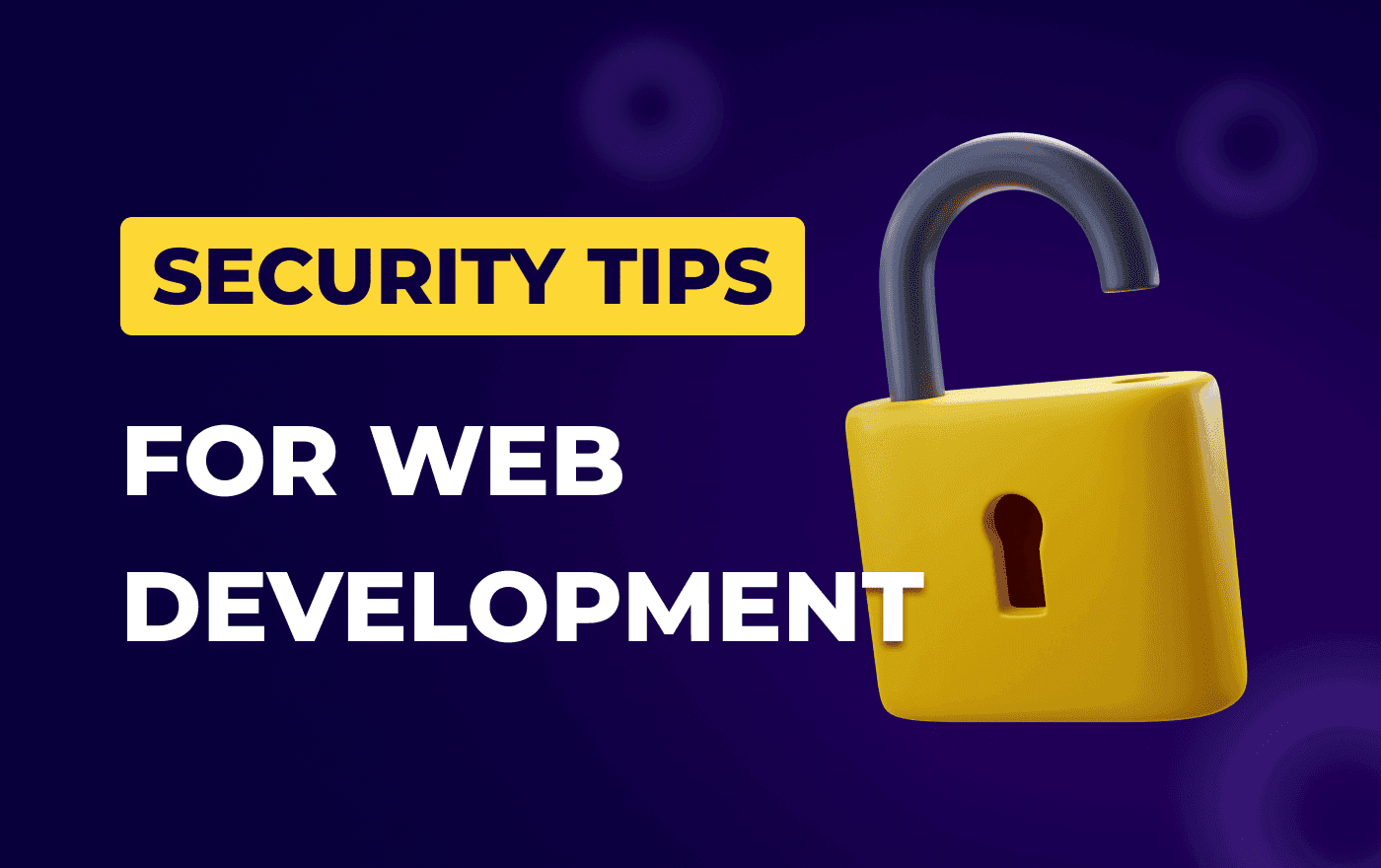 7 Security tips for web development