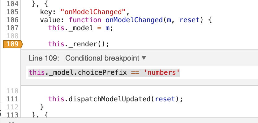 Conditional breakpoints