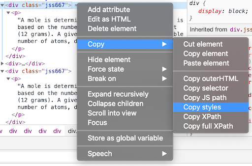 Copy styles 2
